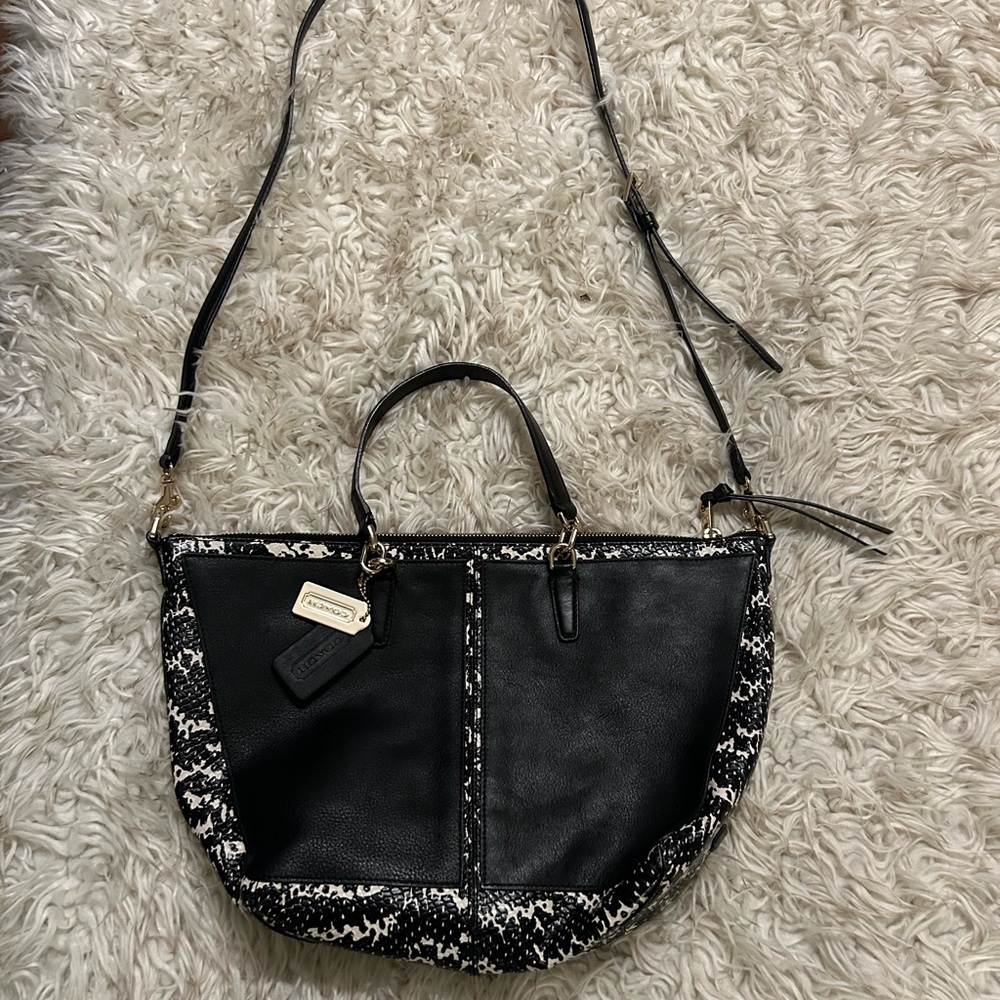 Coach Bleeker Cooper Satchel Python embossed leather